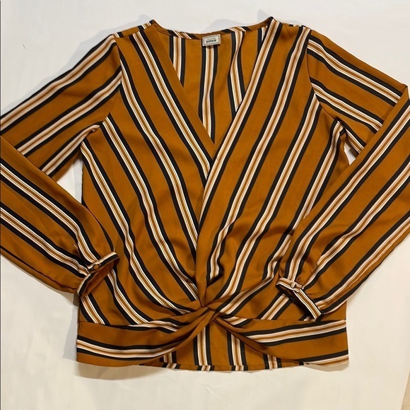 Collection Pimkie womens Knot Front V-neck Blouse Size L - Picture 1 of 6